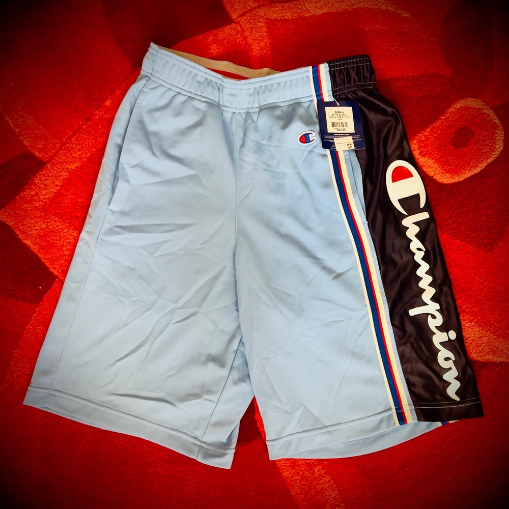 Champion Swiss Blue and Black Athletic Shorts